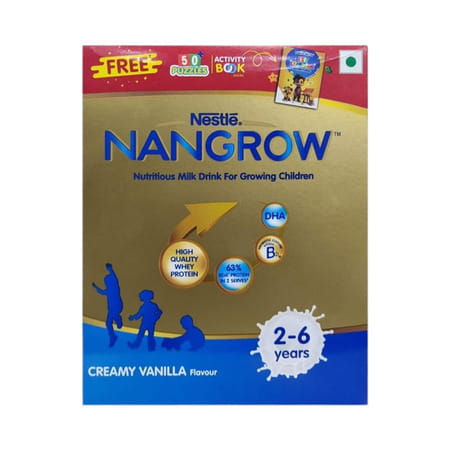 Nestle Nangrow Creamy Vanilla 2-6 Years Box Of 400gm With Free Activity Book