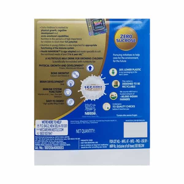 Nestle Nangrow Creamy Vanilla 2-6 Years Box Of 400Gm With Free Activity Book