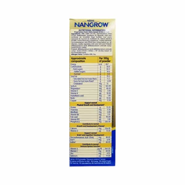 Nestle Nangrow Creamy Vanilla 2-6 Years Box Of 400Gm With Free Activity Book
