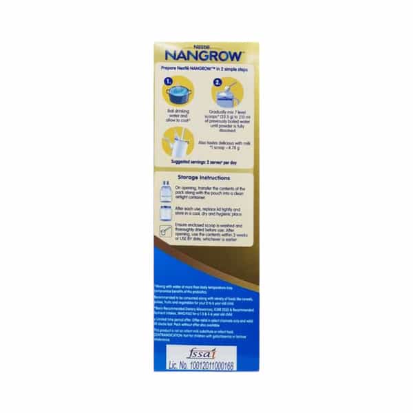 Nestle Nangrow Creamy Vanilla 2-6 Years Box Of 400Gm With Free Activity Book