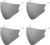 Frido Ultimate Pro Copper Mask|Metallic Gray|Nose Clip|Washable|Imported|Medium Size (Pack Of 4)