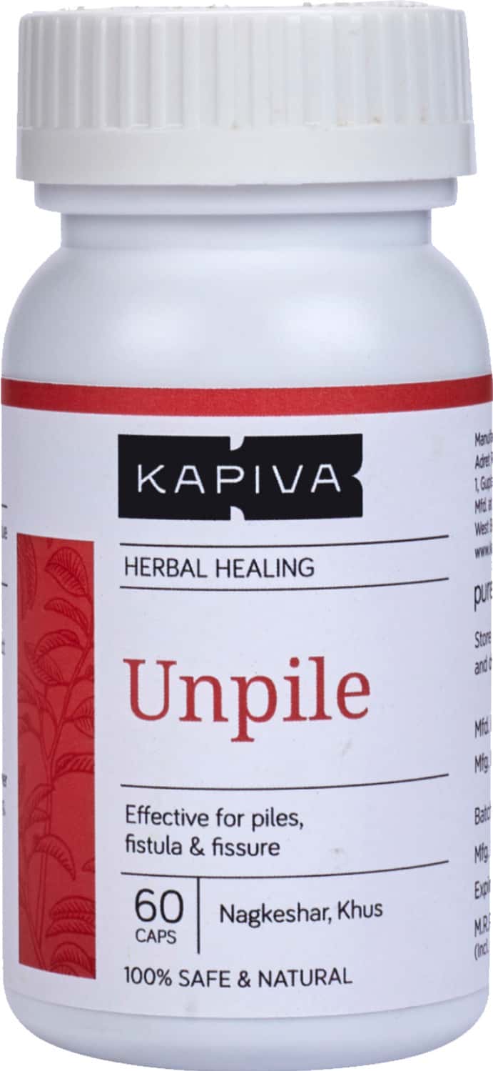 Kapiva Unpile Capsules - Helps Maintain Healthy Urinary Tract - 60 Capsules