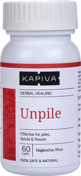 Kapiva Unpile Capsules - Helps Maintain Healthy Urinary Tract - 60 Capsules