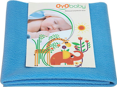Oyo Baby Waterproof Bed Protector Baby Dry Sheet Small Firoza (50 Cm X 70 Cm)
