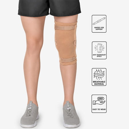 Flamingo Hinged Knee Cap Support Brace Sleeves | Size-Xl