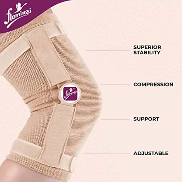 Flamingo Hinged Knee Cap Support Brace Sleeves | Size-Xl