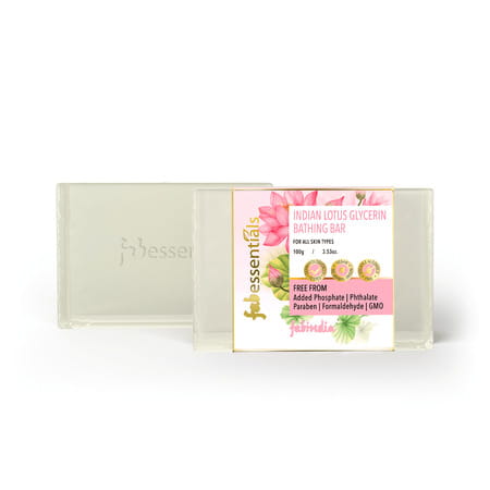 Fabessentials Indian Lotus Glycerin Bathing Bar - 100 Gm