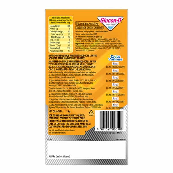 Glucon-D Mango Blast With 3 Benefits Of Energy | Recovery | And Immunity | 1 Kg