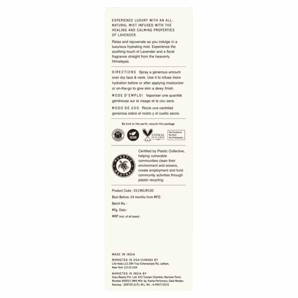 Nourish Mantra Kashmiri Lavender Face Mist -100Ml