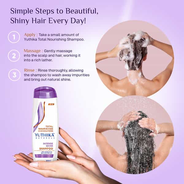 Yuthika Naturals Total Nourishing Hair Solutions Shampoo Intense Shine 180Ml