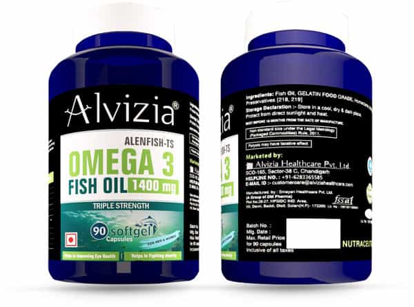 Alvizia Alenfish-Ts Omega 3 Fish Oil 1400Mg Capsules Bottle Of 90
