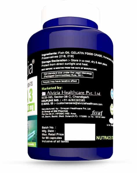 Alvizia Alenfish-Ts Omega 3 Fish Oil 1400Mg Capsules Bottle Of 90