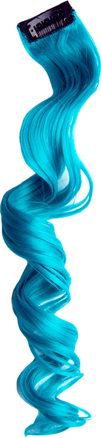 Streak Street Aquamarine Blue Curly Clip-On Strands