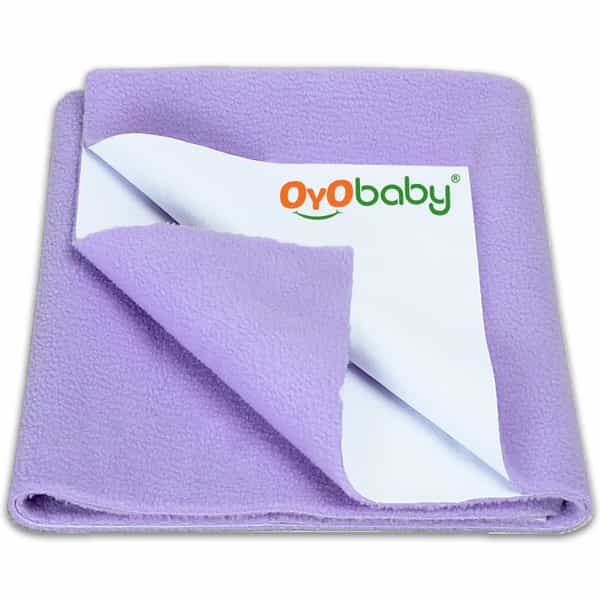 Oyo Baby Waterproof Bed Protector Baby Dry Sheet Medium Violet (70 Cm X 100 Cm)