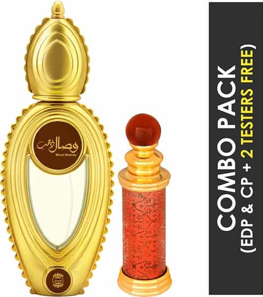 Ajmal Wisal Dhahab Edp 50Ml Perfume For Men And Classic Oud Cp Oil Oudh 10Ml For Unisex