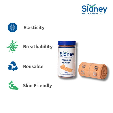 Slaney Crepe Bandage 10Cm X 4Mtr
