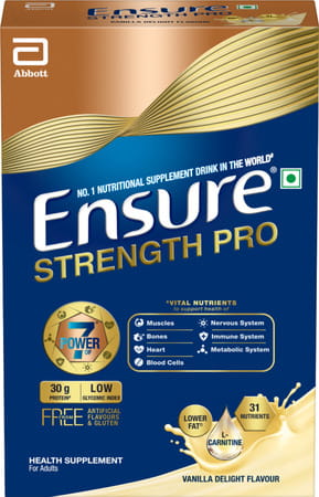Ensure Strength Pro | 30G Protein | L-Carnitine |Low Gi | Vanilla Delight Flavour Box 400 Gm