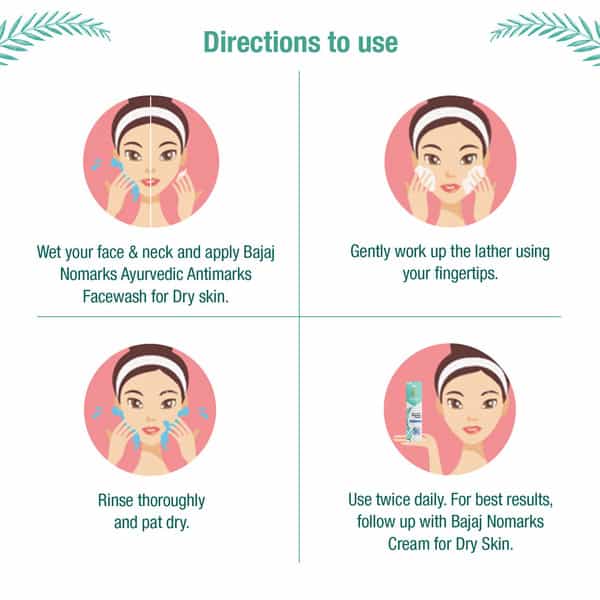Bajaj Nomarks Ayurvedic Antimarks Face Wash - Normal Skin - 50 Gm