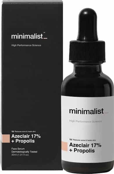 Minimalist 17% Azeclair Anti-Acne Face Serum For Men & Women Azelaic Acid Derivative With Propolis
