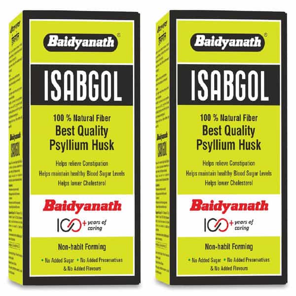 Baidyanath Asli Ayurved Isabgol - Psyllium Husk Powder Constipation Relief - 200G (Pack Of 2)