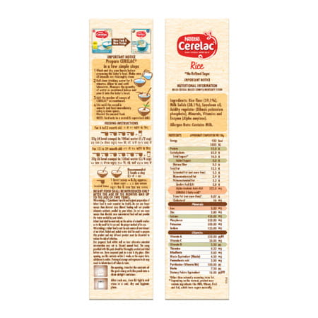 Nestle Cerelac Rice Baby Cereal | No Refined Sugar | Stage 1 | 6 - 24 Months | 300gm
