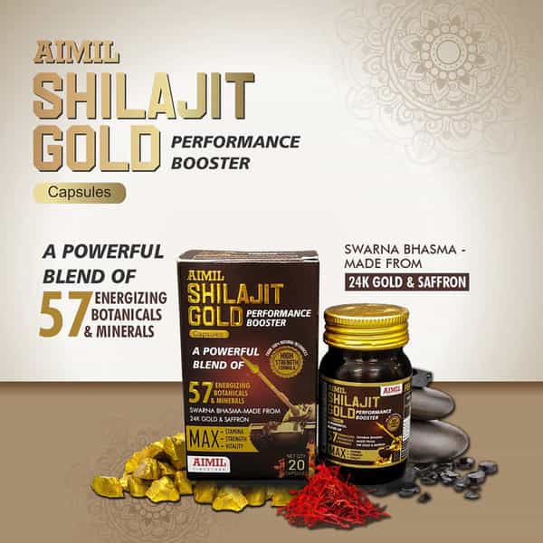 Aimil Shilajit Gold Capsule 20S | Performance Booster