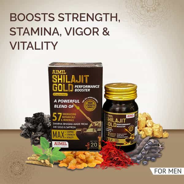 Aimil Shilajit Gold Capsule 20S | Performance Booster