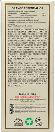 Khadi Pure Herbal Orange Essential Oil - 15ml