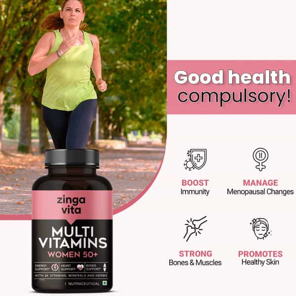 Zingavita Multivitamin For Women 50+ With Vitamins Minerals & Herbs 120 Tablets
