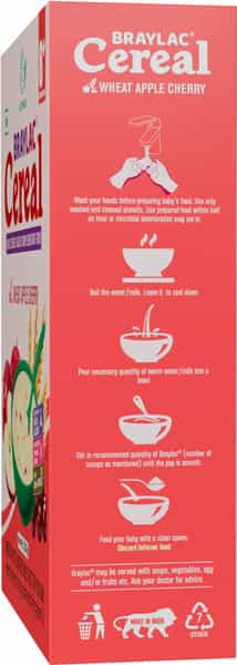 Braylac Cereal Powder Wheat Apple Cherry From 8 Months | 300 G | Bag In Box