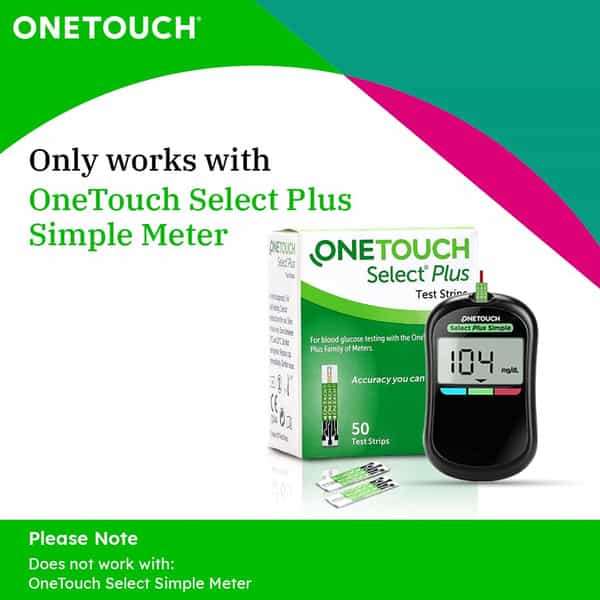 Onetouch Select Plus 100 Test Strips (50 Pck 2) With 100 Onetouch Ultrasoft 2 (Pack Of 4) 25 Lancets
