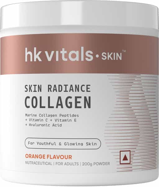 Hk Vitals Marine Collagen Supplement (Orange | 200G) | Vitamin C & E | Sodium Hyaluronate