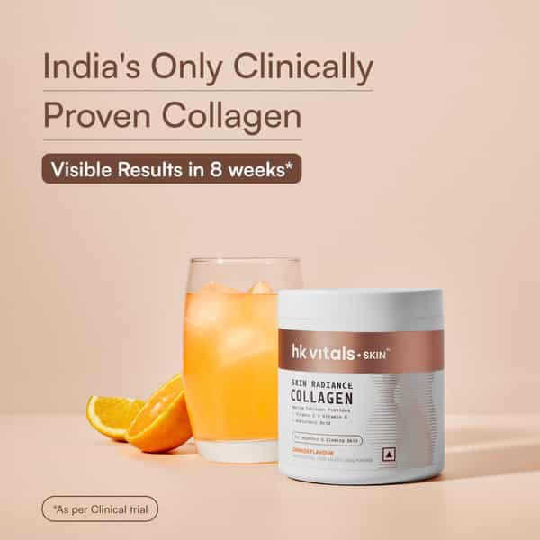 Hk Vitals Marine Collagen Supplement (Orange | 200G) | Vitamin C & E | Sodium Hyaluronate