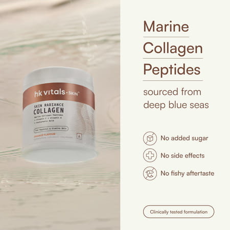 Hk Vitals Marine Collagen Supplement (Orange | 200G) | Vitamin C & E | Sodium Hyaluronate
