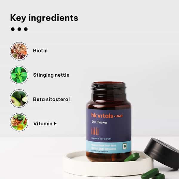 Hk Vitals Dht Blocker With Biotin (30 Tablets) | Stinging Nettle And Soya Protein