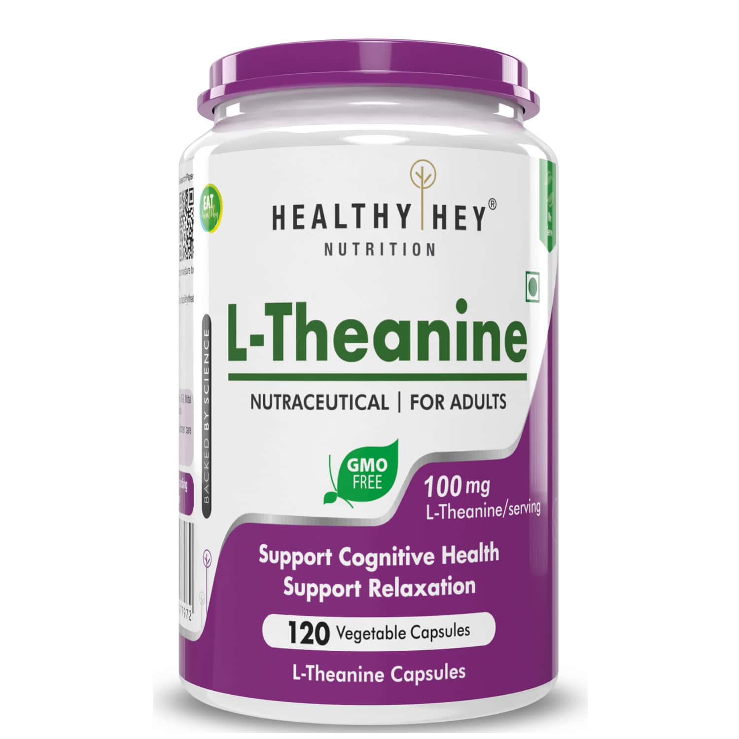Healthyhey Nutrition L-theanine - Support Relaxation - 120 Vegetarian Capsules