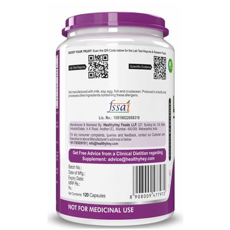 Healthyhey Nutrition L-Theanine - Support Relaxation - 120 Vegetarian Capsules