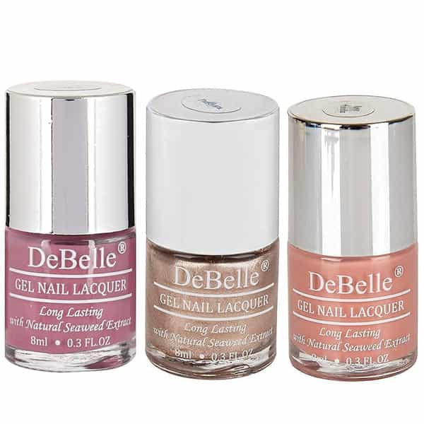 Debelle Gel Nail Polish Combo Set Of 3 Laura Aura - 24 Ml (8 Ml Each) Rakhi Gifts