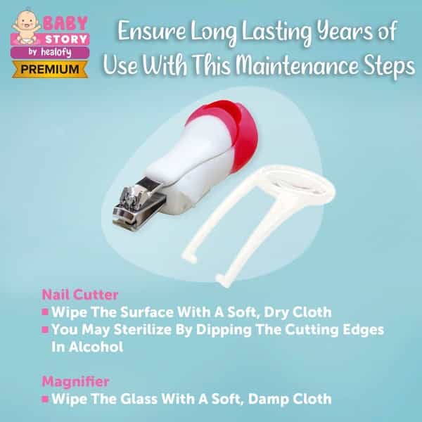 Baby Story Nail Cutter With Zoom Lens (Red)
