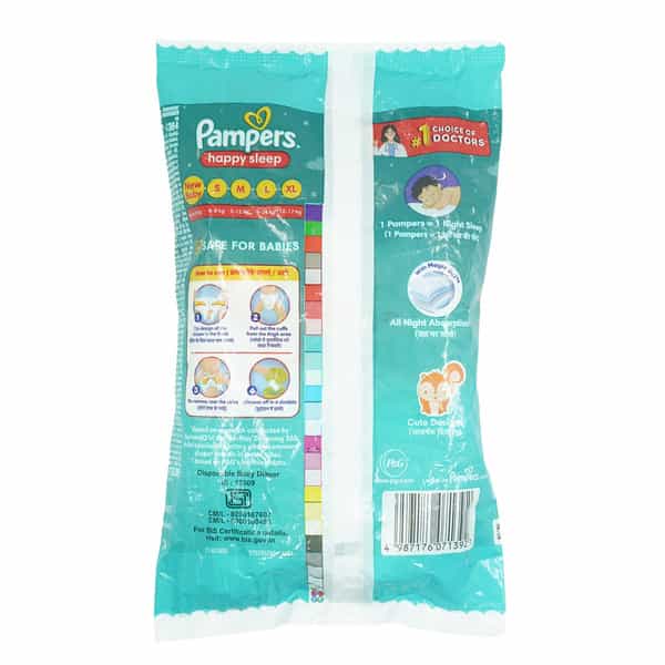 Pampers Happy Sleep New Baby Diaper Up To 5Kg Pants 2 No's
