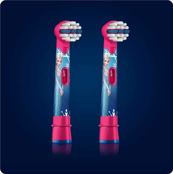 Oral-B Kids Electric Rechargeable Toothbrush Replacement Refills Featuring Disney Frozen - Pack Of 2