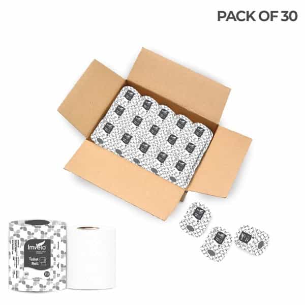 Imvelo 2 Ply Micro Embossed Premium Toilet Rolls | Pack Of 30 Rolls | 125 Pulls Each Roll | Oba Free