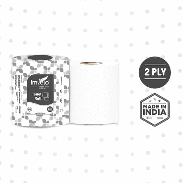 Imvelo 2 Ply Micro Embossed Premium Toilet Rolls | Pack Of 30 Rolls | 125 Pulls Each Roll | Oba Free