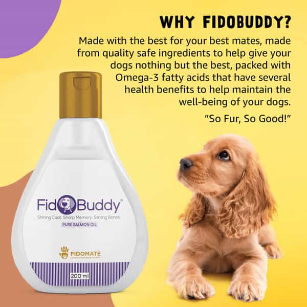 Fidobuddy Dog Hairfall Control Salmon Oil Supplement 200 Ml