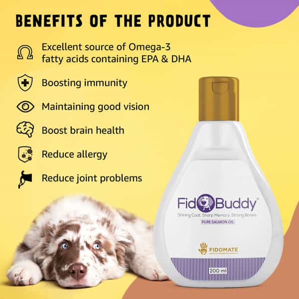 Fidobuddy Dog Hairfall Control Salmon Oil Supplement 200 Ml