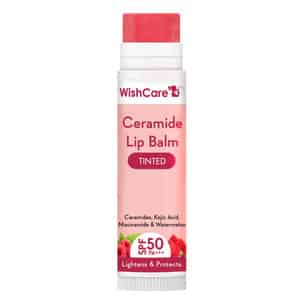 Wishcare Tinted Ceramide Lip Balm With Spf50 Pa+++ - Kojic Acid - Lip Lightening & Protection (5g)
