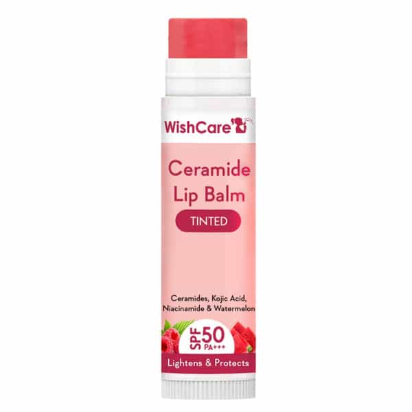 Wishcare Tinted Ceramide Lip Balm With Spf50 Pa+++ - Kojic Acid - Lip Lightening & Protection (5G)