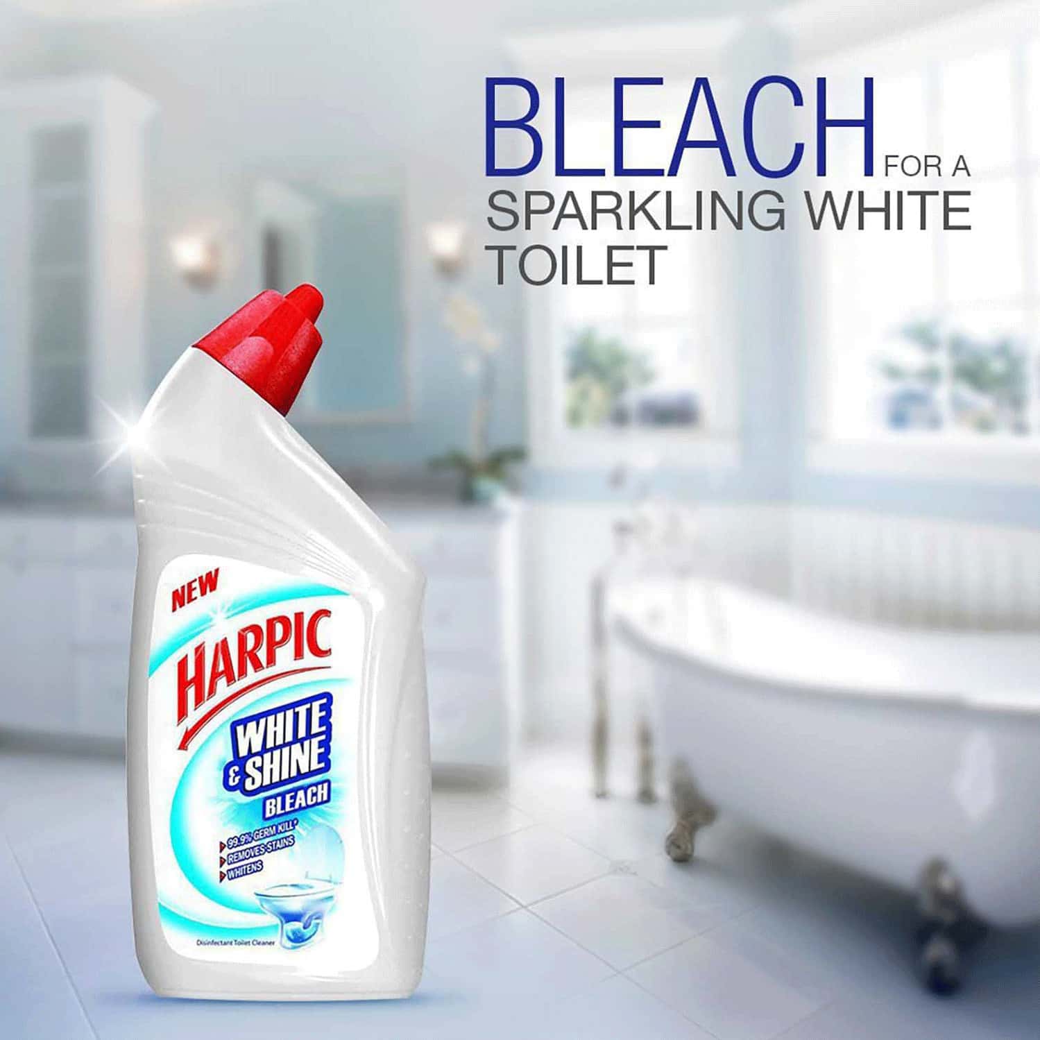 Buy HARPIC WHITE AND SHINE BLEACH TOILET CLEANER BOTTLE OF 500 ML