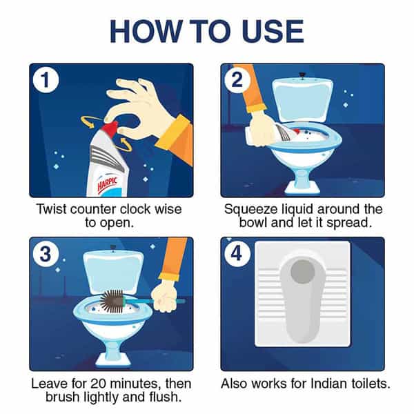 Harpic White And Shine Bleach  Toilet Cleaner  Bottle Of 500 Ml