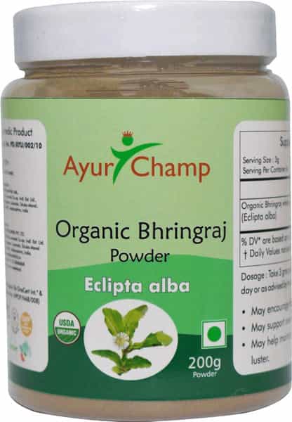 Ayur Champ Organic Bhringraj Powder Hair Care Supplement 200 Gms
